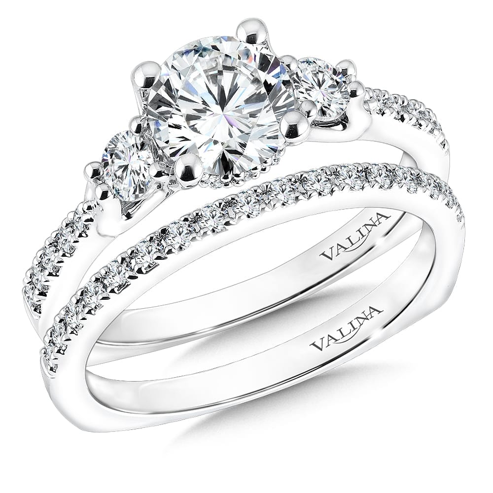 Diamond Engagement Ring with Side Stones - Image 3