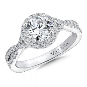 Round Halo Diamond Engagement Ring