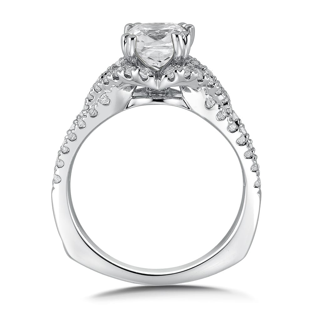 Spiral Style Diamond Engagement Ring - Image 2