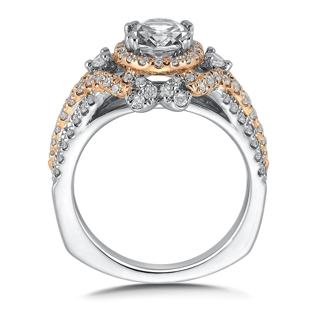 Diamond Halo Engagement Ring - Image 2