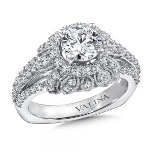 Diamond Halo Engagement Ring
