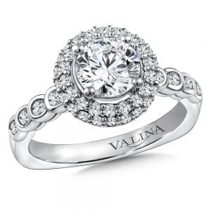 Diamond Halo Engagement Ring