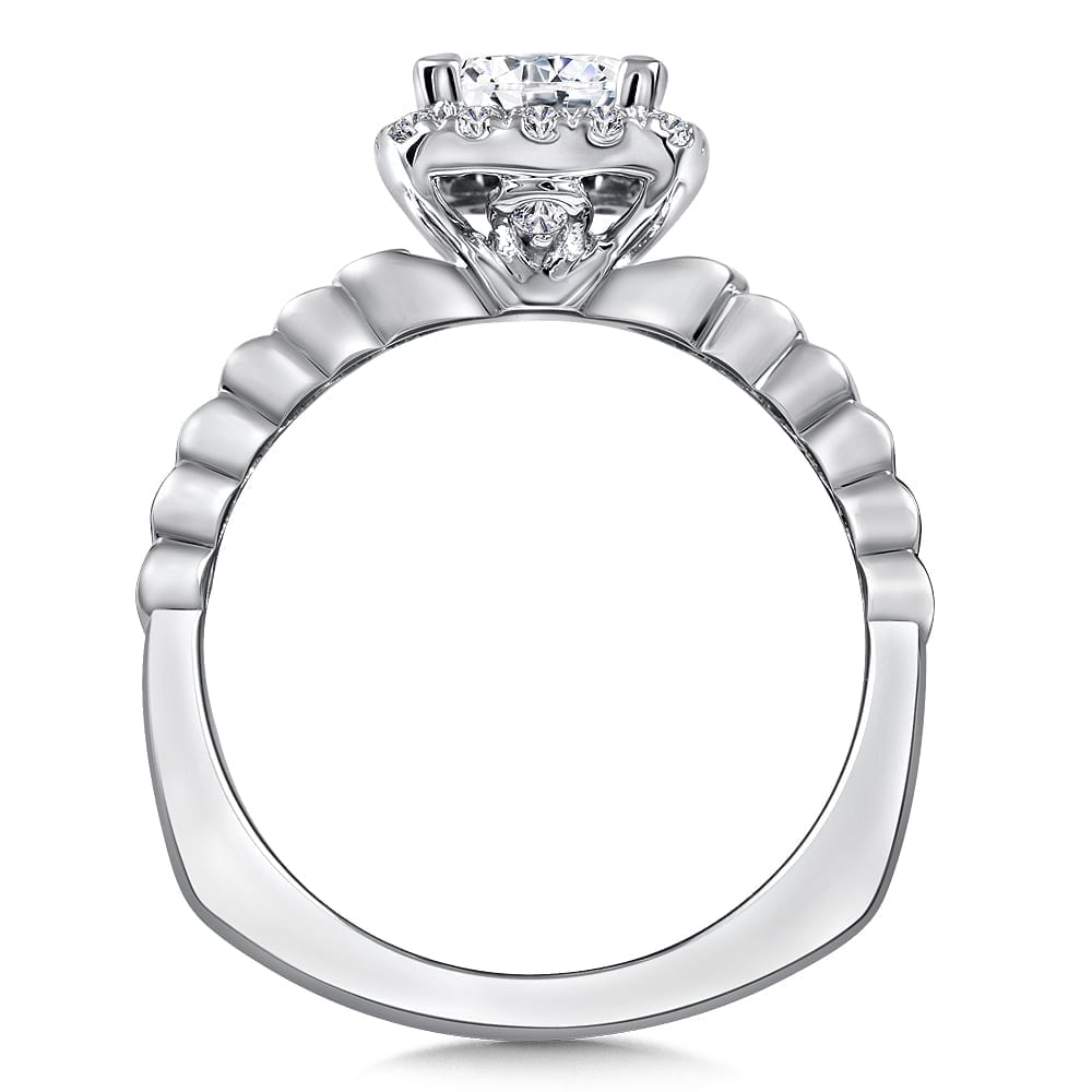 Diamond Halo Engagement Ring - Image 2
