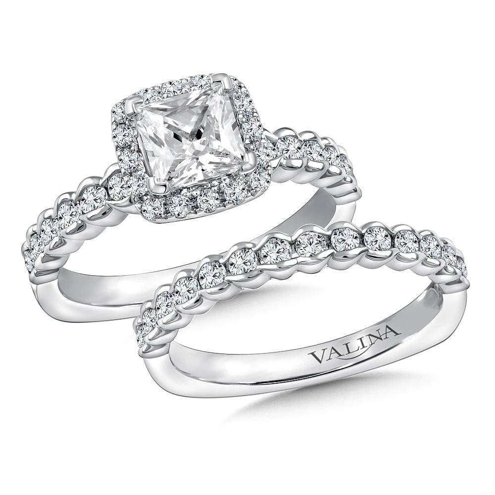 Diamond Halo Engagement Ring - Image 3