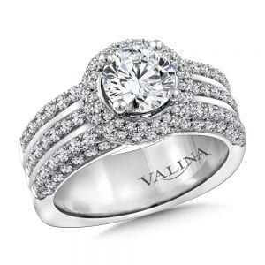 Diamond Halo Engagement Ring