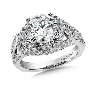 Diamond Engagement Ring with Side Stones
