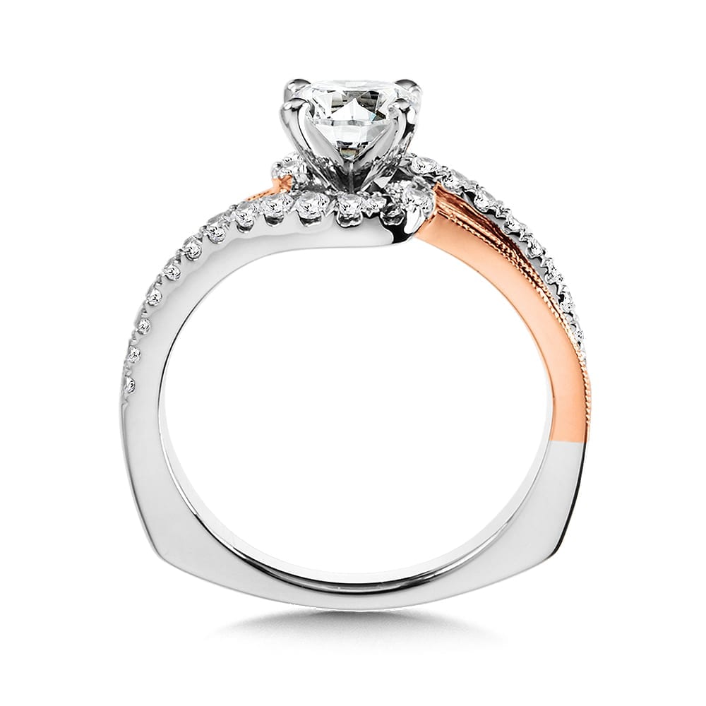 Diamond Split Shank Engagement Ring - Image 2
