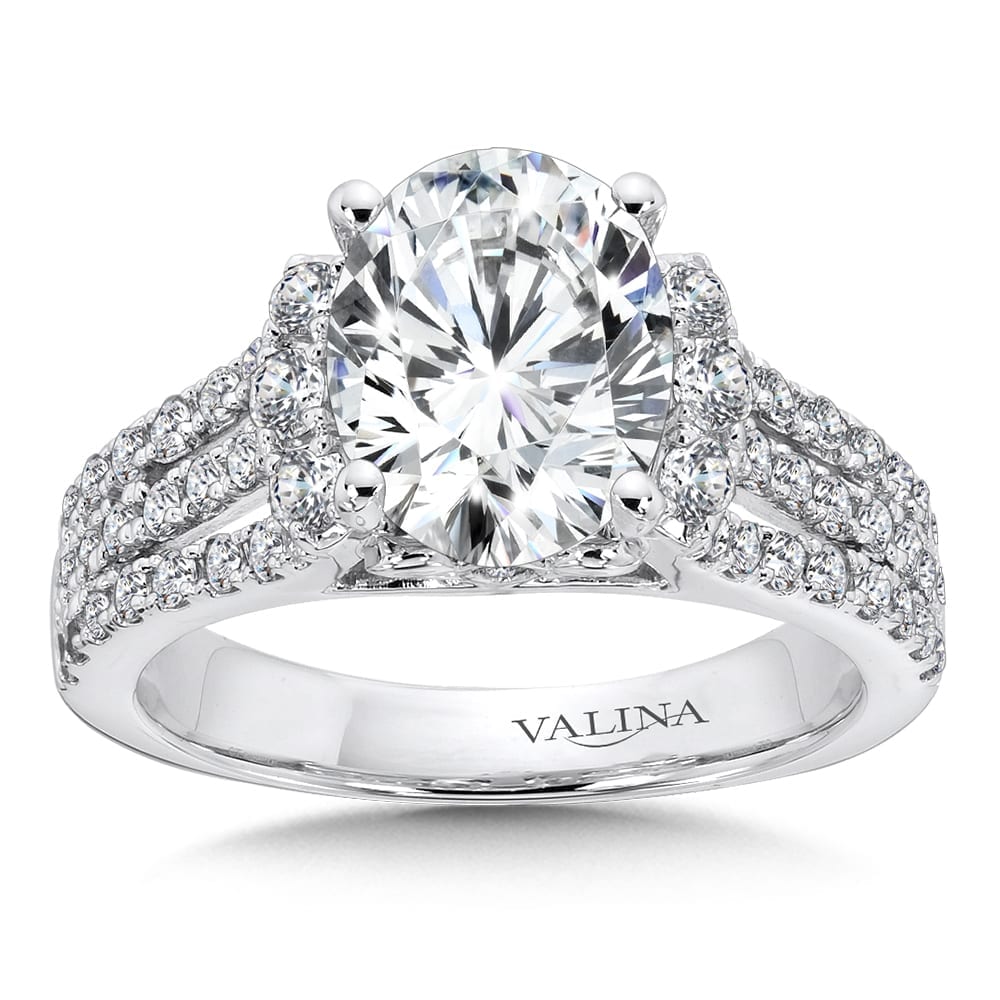 Engagement Ring with Oval Shape Center