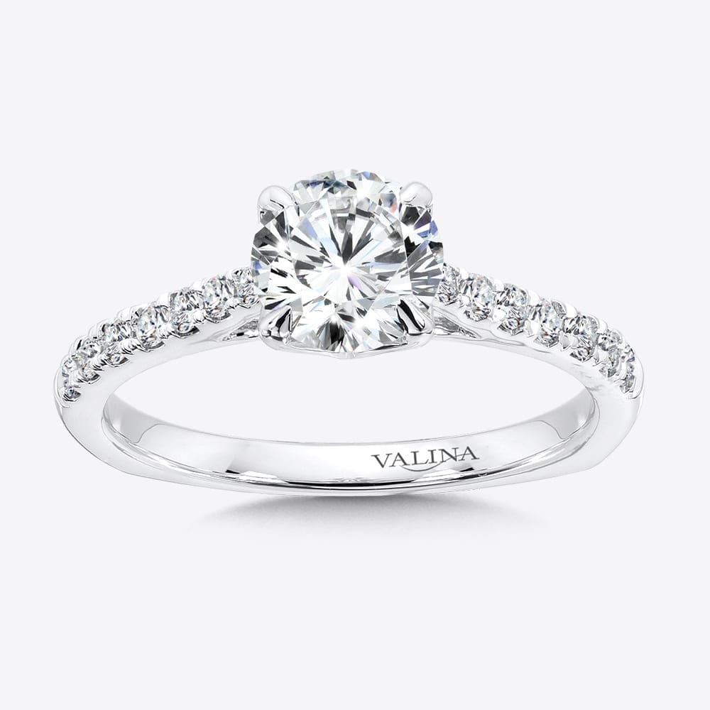 Solitaire Engagement Ring with Side Stones