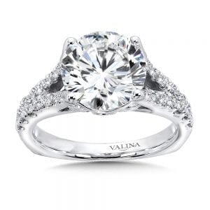 Diamond Split Shank Engagement Ring