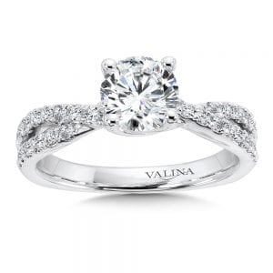 Criss Cross Engagement Ring