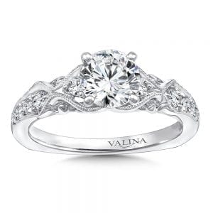 Engagement Ring With Diamond Side Stones