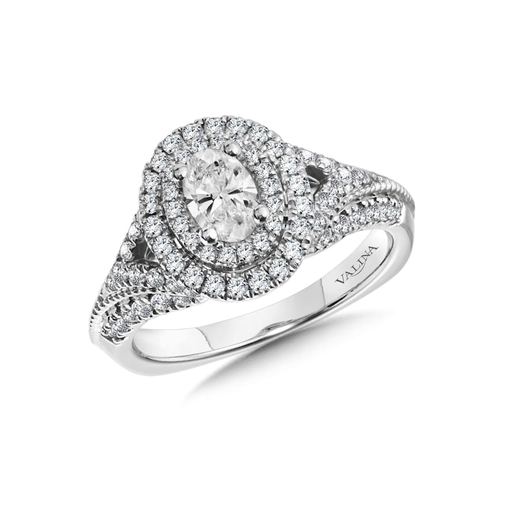 Double Halo Engagement Ring