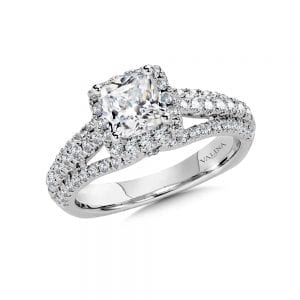 Cushion Halo Engagement Ring