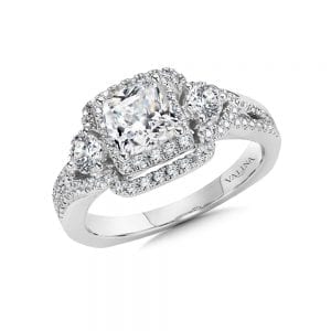 Cushion Halo Engagement Ring
