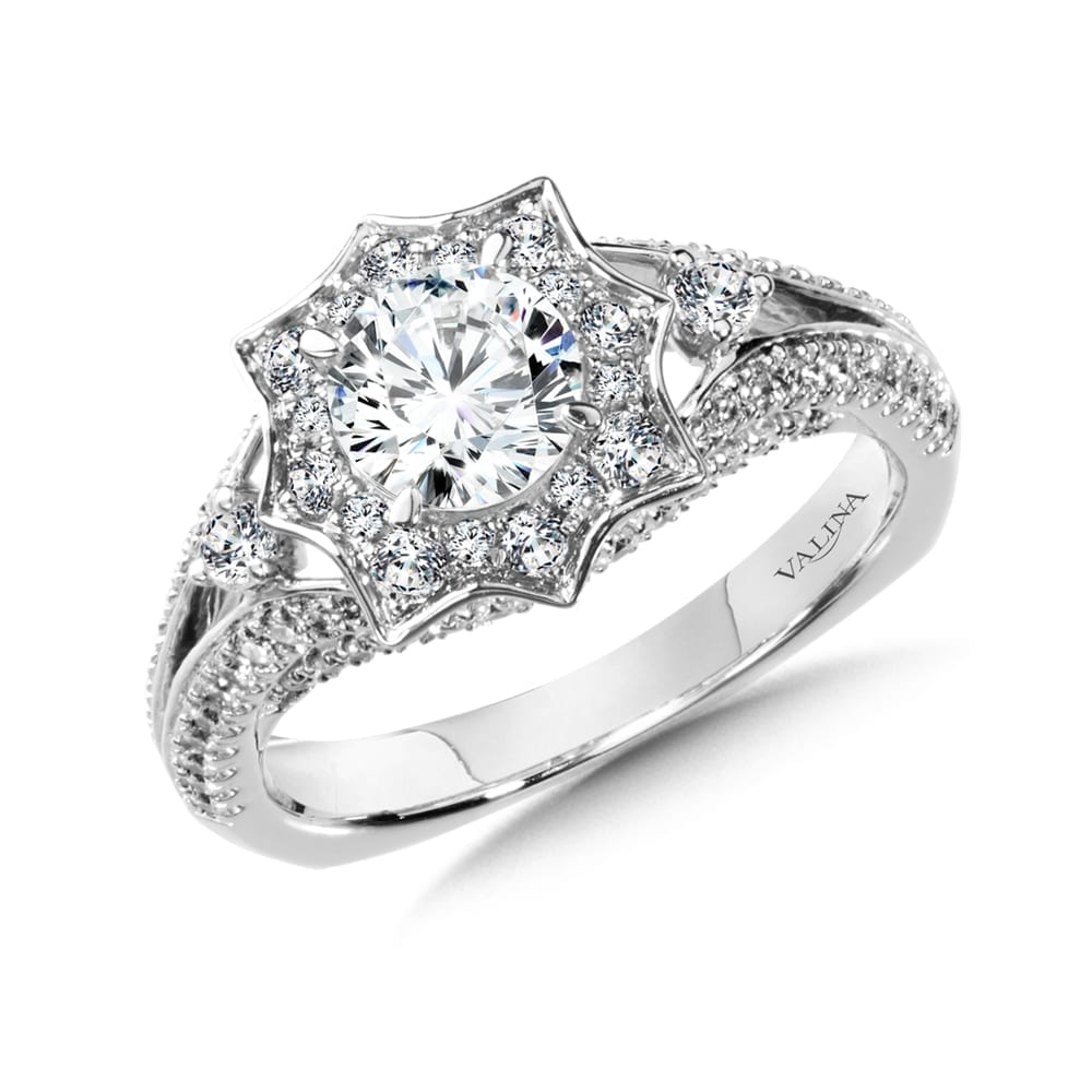 Diamond Halo Engagement Ring Mounting