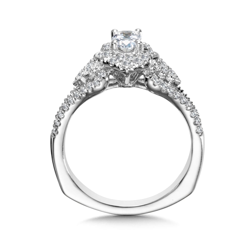 Diamond Halo Engagement Ring - Image 2