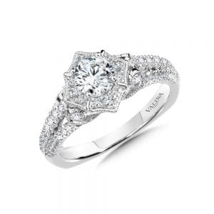 Diamond Halo Engagement Ring