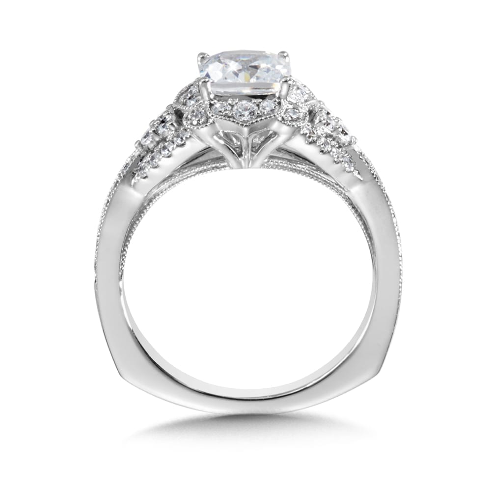 Diamond Halo Engagement Ring - Image 2
