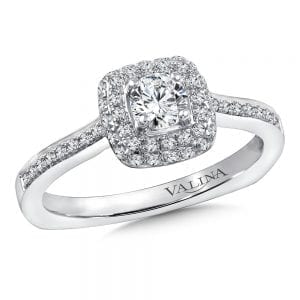 Diamond Halo Engagement Ring