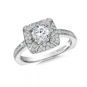 Diamond Halo Engagement Ring
