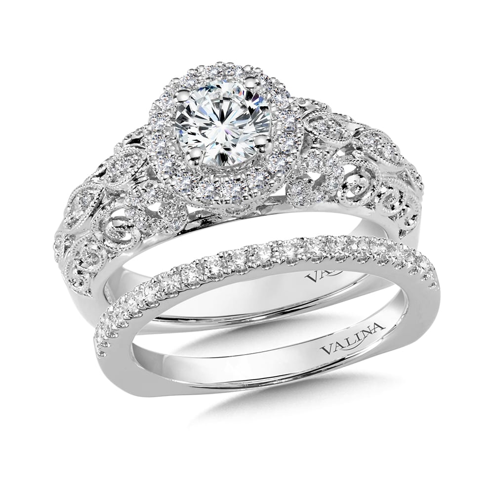 Diamond Halo Engagement Ring - Image 3