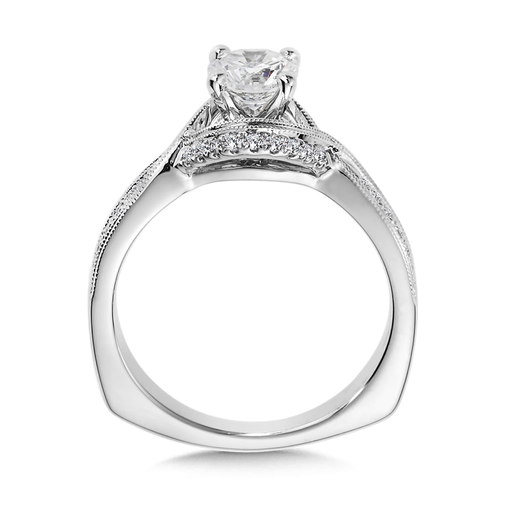 Side Stone Setting Diamond Engagement Ring - Image 2