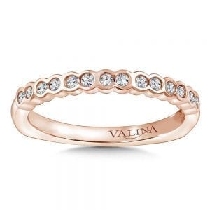 Stackable Bezel-Set Diamond Wedding Band