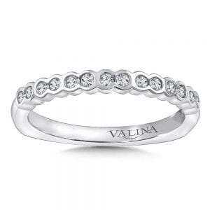 Stackable Bezel-Set Diamond Wedding Band