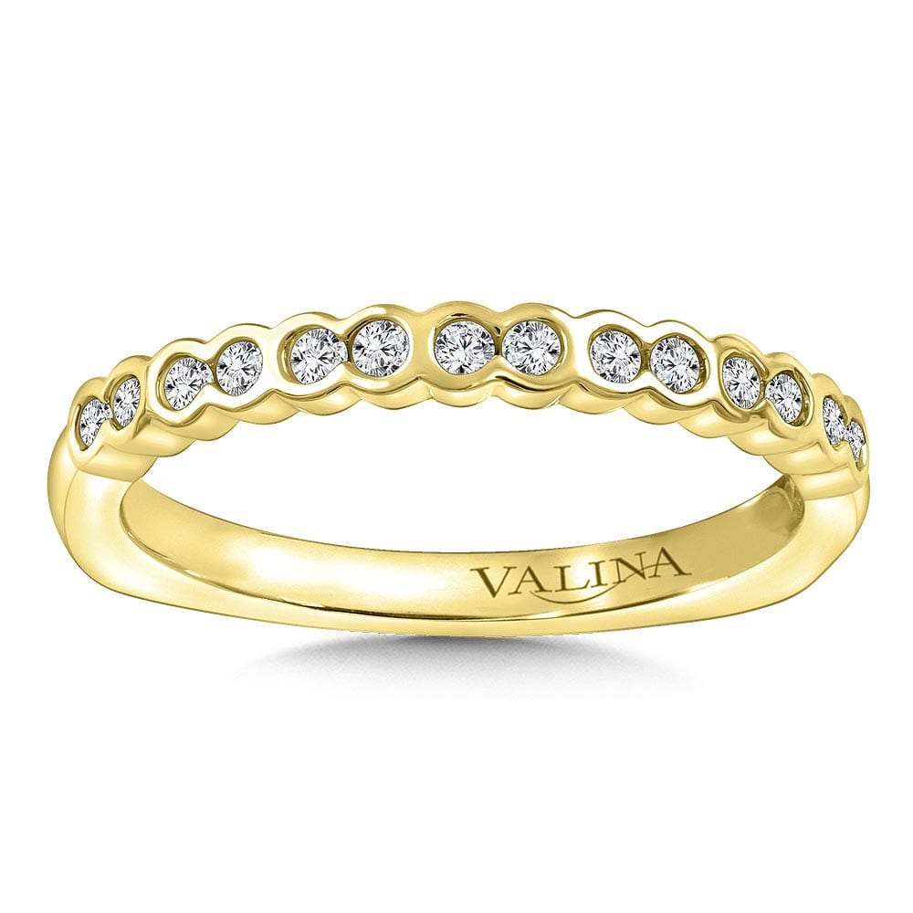 Stackable Bezel-Set Diamond Wedding Band