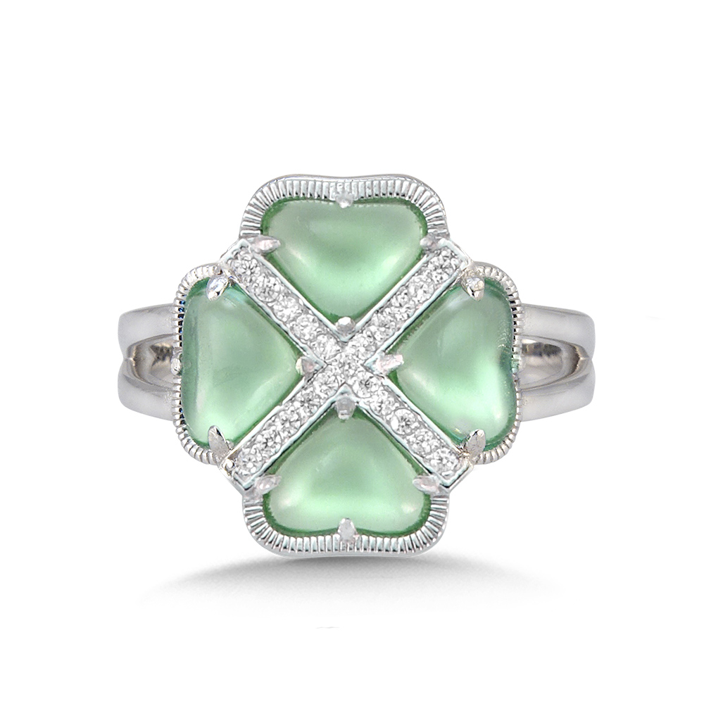 Sterling Silver Artisan Clover Ring