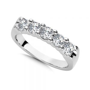 1 Carat 5-Stone Diamond Wedding Band