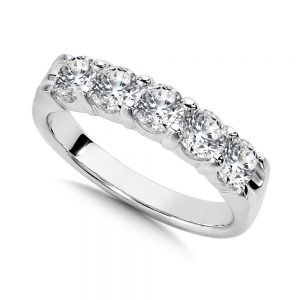 1.5 Carat 5-Stone Diamond Wedding Band