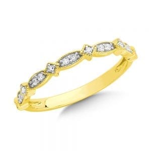 10K Gold and Diamond Stackable Ring