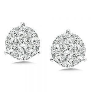Cluster Diamond Earrings