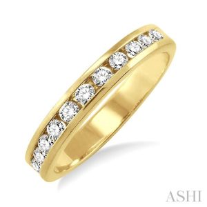 CHANNEL SET DIAMOND WEDDING BAND