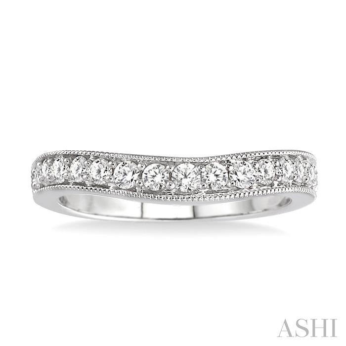 CURVED DIAMOND WEDDING BAND - Image 2