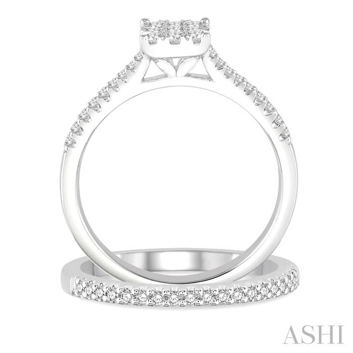 PRINCESS SHAPE LOVEBRIGHT DIAMOND WEDDING SET - Image 3