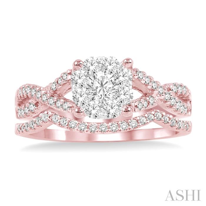 Round Shape Lovebright Diamond Wedding Set - Image 2