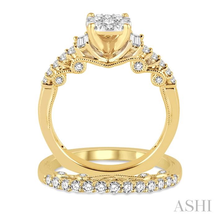 ROUND SHAPE LOVEBRIGHT DIAMOND WEDDING SET - Image 3