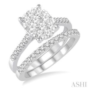 OVAL SHAPE LOVEBRIGHT DIAMOND WEDDING SET