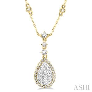 PEAR SHAPE LOVEBRIGHT DIAMOND NECKLACE