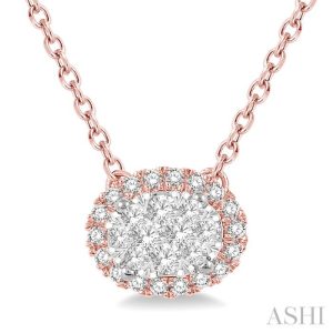 OVAL SHAPE LOVEBRIGHT ESSENTIAL DIAMOND NECKLACE