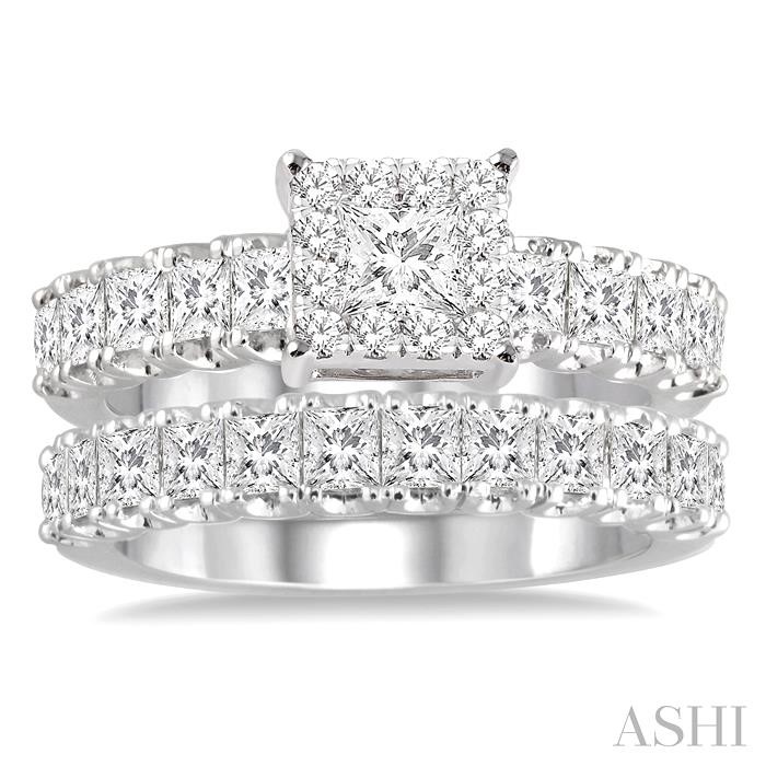 PRINCESS SHAPE LOVEBRIGHT DIAMOND WEDDING SET - Image 2