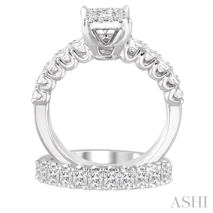 PRINCESS SHAPE LOVEBRIGHT DIAMOND WEDDING SET - Image 3