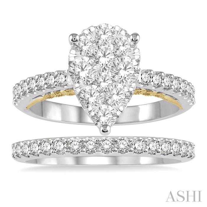 PEAR SHAPE LOVEBRIGHT DIAMOND WEDDING SET - Image 2