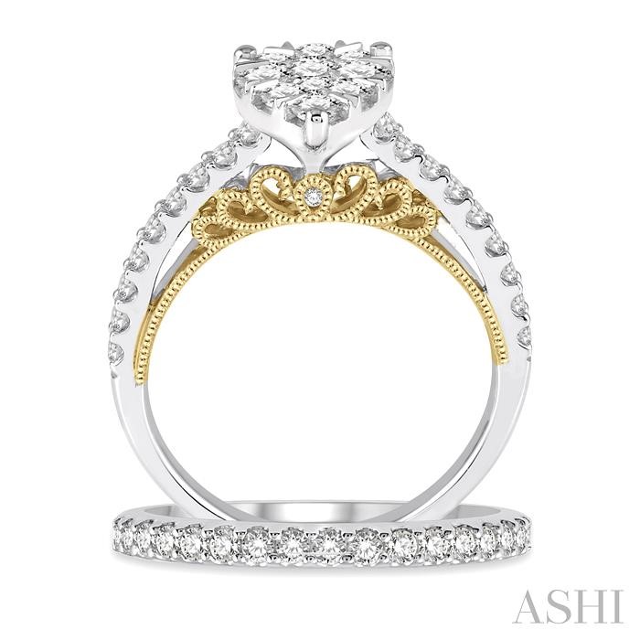 PEAR SHAPE LOVEBRIGHT DIAMOND WEDDING SET - Image 3