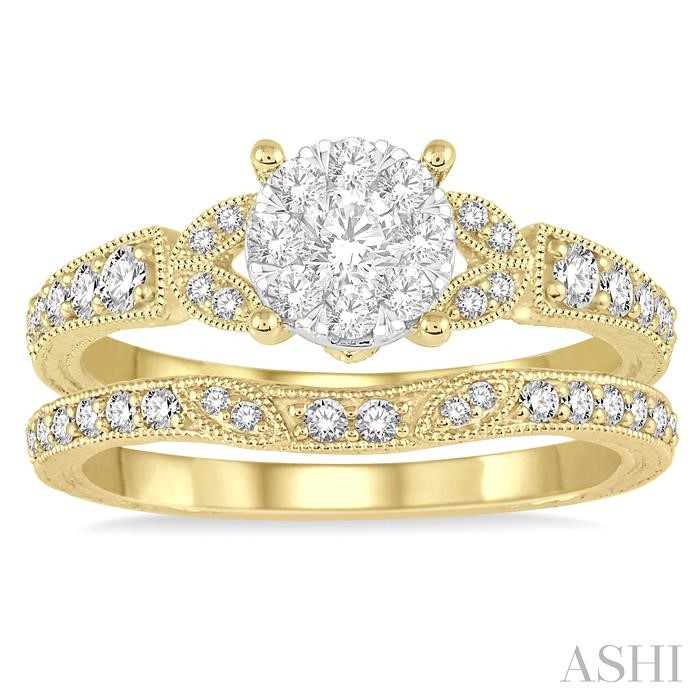 Round Shape Lovebright Diamond Wedding Set - Image 2