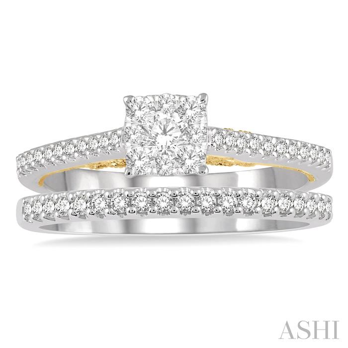 CUSHION SHAPE LOVEBRIGHT DIAMOND WEDDING SET - Image 2