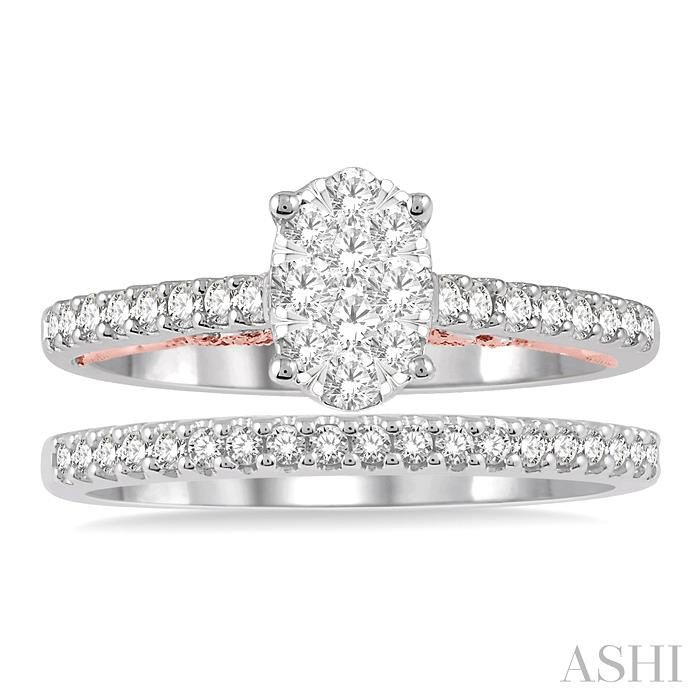 OVAL SHAPE LOVEBRIGHT DIAMOND WEDDING SET - Image 2